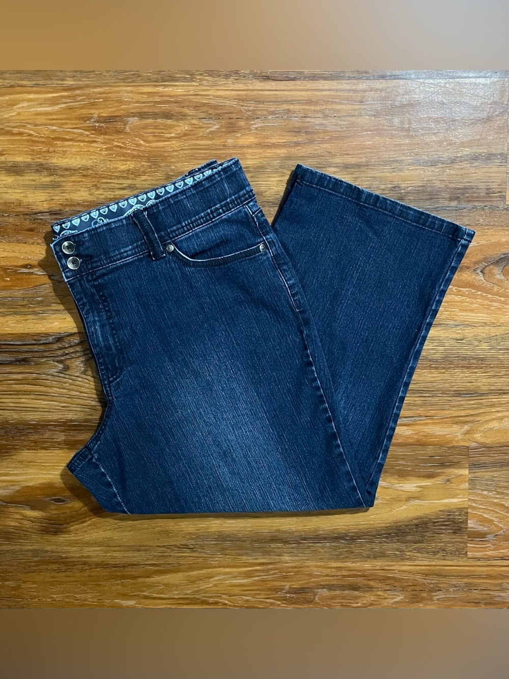 Bandolino Boheme Comfort Stretch Waistband Straight Leg Jeans Dark Wash - Sz 16